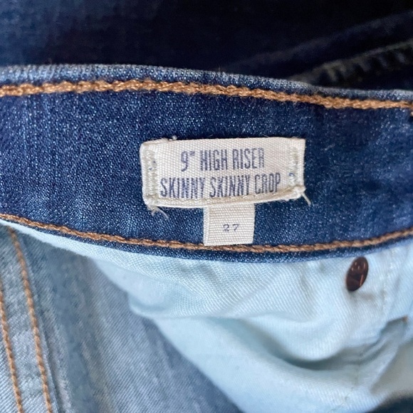 Madewell 9” High Riser Super Skinny Crop Denim Blue Jeans 27 - Picture 4 of 8